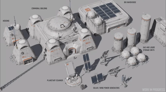 Les bâtiments coloniaux, présentés dans un ISC.